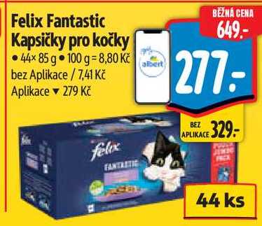 Felix Fantastic Kapsičky pro kočky, 44x 85 g 