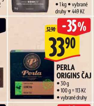   PERLA ORIGINS ČAJ  30 g 