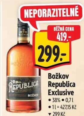 Božkov Republica Exclusive, 0,7 l