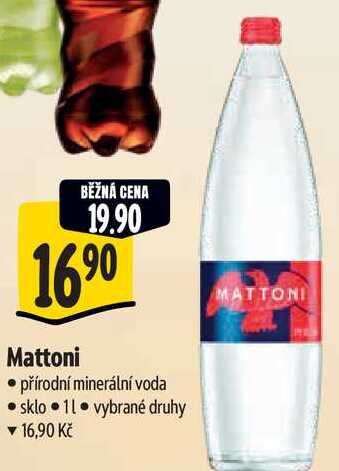 Mattoni přírodní minerální voda, 1 l