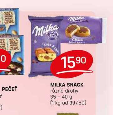 MILKA SNACK různé druhy 35-40 g 
