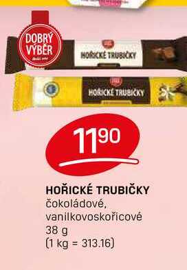 HOŘICKÉ TRUBIČKY čokoládové, vanilkovoskořicové 38 g