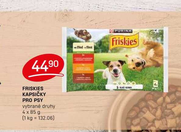 FRISKIES KAPSIČKY PRO PSY vybrané druhy 4 x 85 g