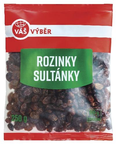VÁŠ VÝBĚR Rozinky sultánky, 250 g