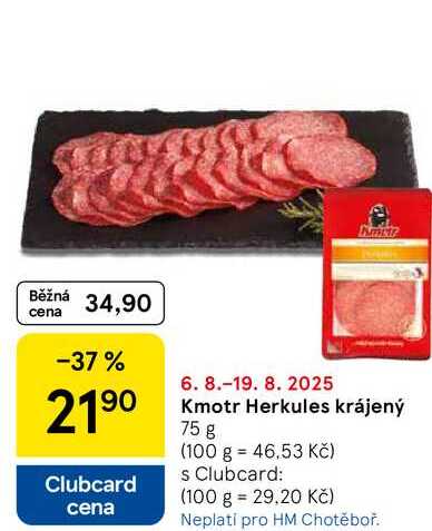 Kmotr Herkules krájený, 75 g