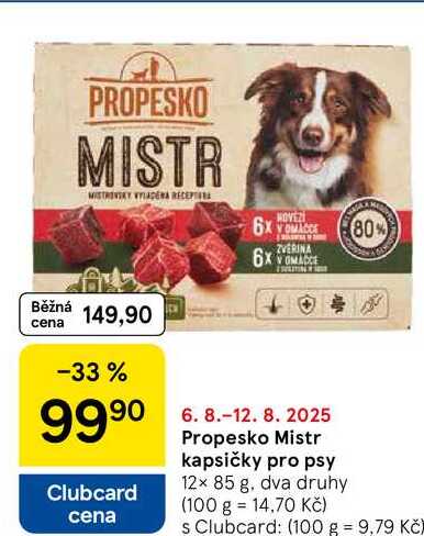 Propesko Mistr kapsičky pro psy, 12× 85 g 