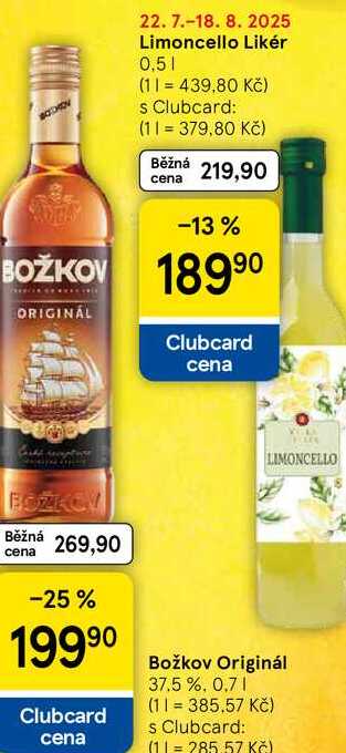 Božkov Originál 37.5 %, 0,7 l