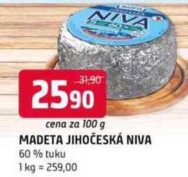 MADETA JIHOČESKÁ NIVA 60% tuku 100g