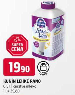KUNÍN LEHKÉ RÁNO 0,5l čerstvé mléko