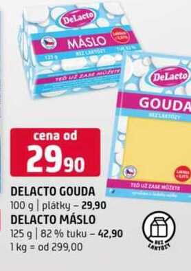 DELACTO MÁSLO 125 g | 82% tuku 