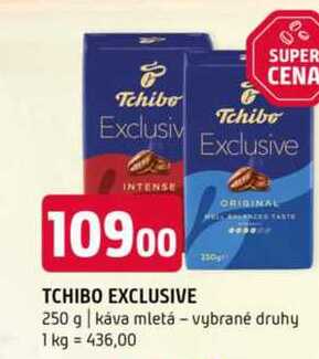 TCHIBO EXCLUSIVE 250 g káva mletá vybrané druhy