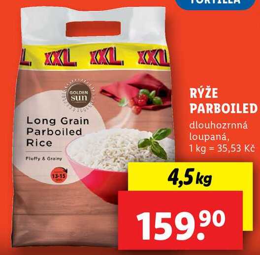 RÝŽE PARBOILED, 4,5 kg