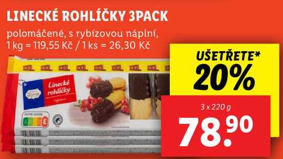 LINECKÉ ROHLÍČKY 3PACK, 3x 220 g