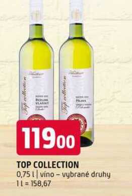 TOP COLLECTION 0,75l vino vybrané druhy