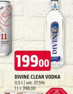 DIVINE CLEAR VODKA 0,5l vol. 37,5% 