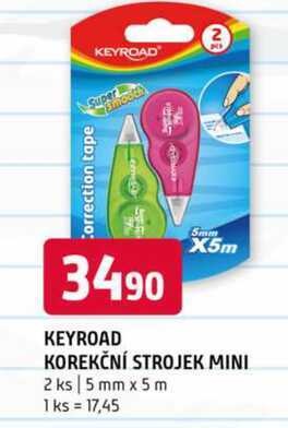 KEYROAD KOREKČNÍ STROJEK MINI 2 ks 5 mm x 5 m 