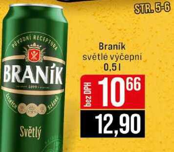 Světlý Braník světlé výčepní 0,5l