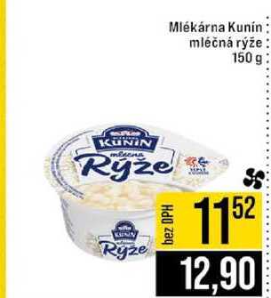 Mlékárna Kunín mléčná rýže 150 g