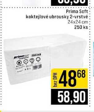 Prima Soft koktejlové ubrousky 2-vrstvé 24x24 cm