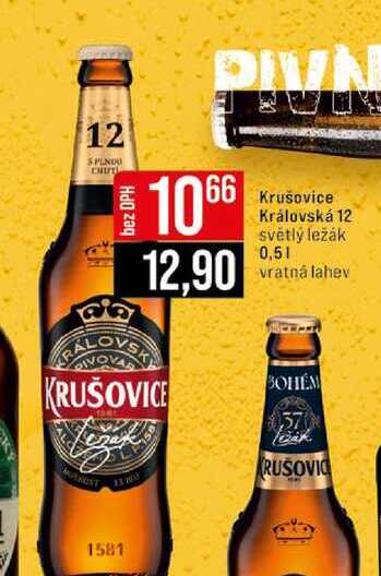 Krušovice Královská 12 světlý ležák 0,5l