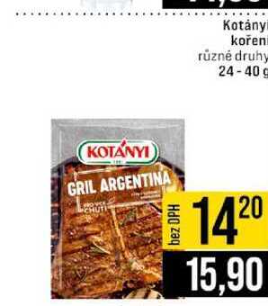 Kotányi kořeni různé druhy 24-40 g 