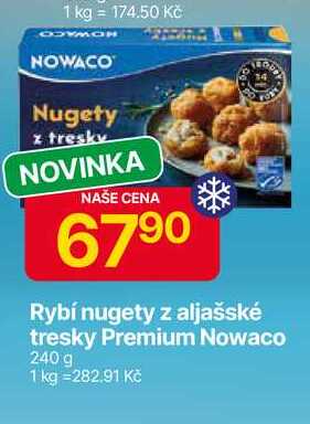 NOWACO Rybí nugety z aljašské tresky 240 g 
