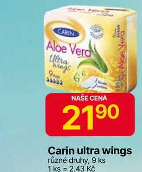 Carin ultra wings různé druhy, 9 ks