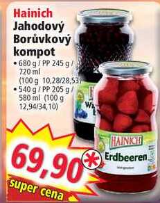 Hainich Jahodový Borůvkový kompot, 680 g/PP 245 g/ 720 ml 
