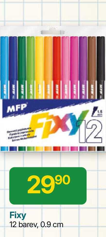 MFP Fixy 12 barev, 0.9 cm 
