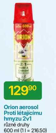 Orion aerosol Proti létajícímu hmyzu 2v1 různé druhy 600 ml 