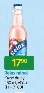 Relax nápoj různé druhy 250 ml