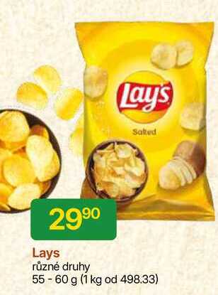 Lays různé druhy 55-60 g 