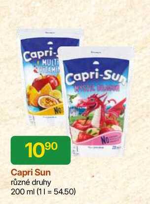 Capri Sun různé druhy 200 ml