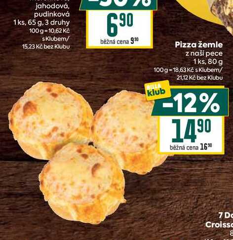 Pizza žemle z naší pece 1 ks, 80 g 