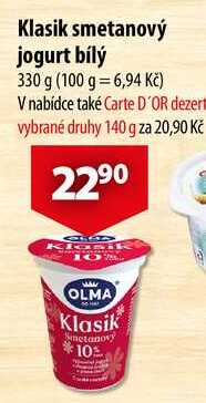 Klasik smetanový jogurt bílý, 330 g  