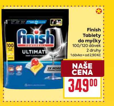 Finish Tablety do myčky 100/120 dávek 
