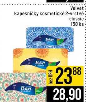 Velvet kapesničky kosmetické 2-vrstvé 150ks