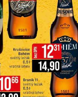 Krušovice Bohém světlý ležák 0,5l