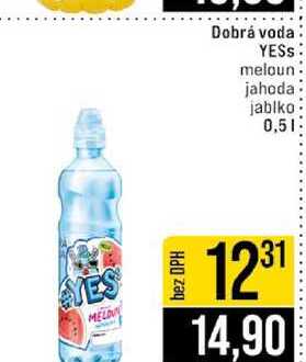 Dobrá voda YESS meloun jahoda jablko 0,5l