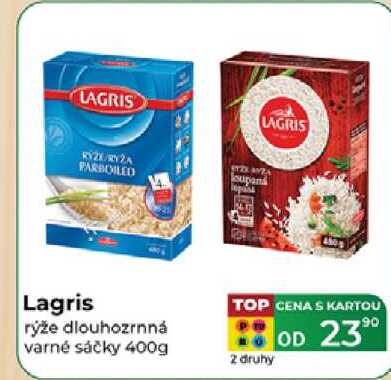 Lagris rýže dlouhozrnná varné sáčky 400g  