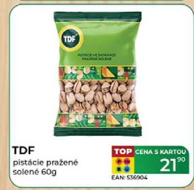 TDF pistácie pražené solené 60g 