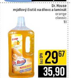 Dr. House mýdlový čistič na dřevo a laminát orange classic 1l