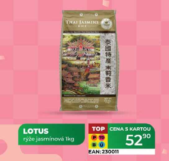 THAI JASMINE RICE LOTUS rýže jasmínová 1kg  