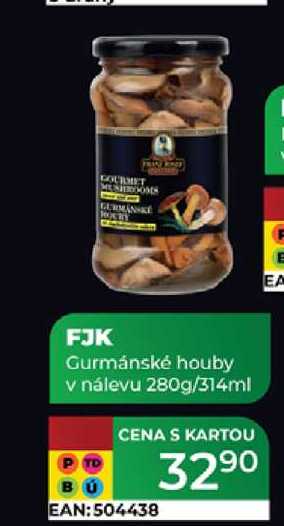 FJK Gurmánské houby v nálevu 280g/314ml