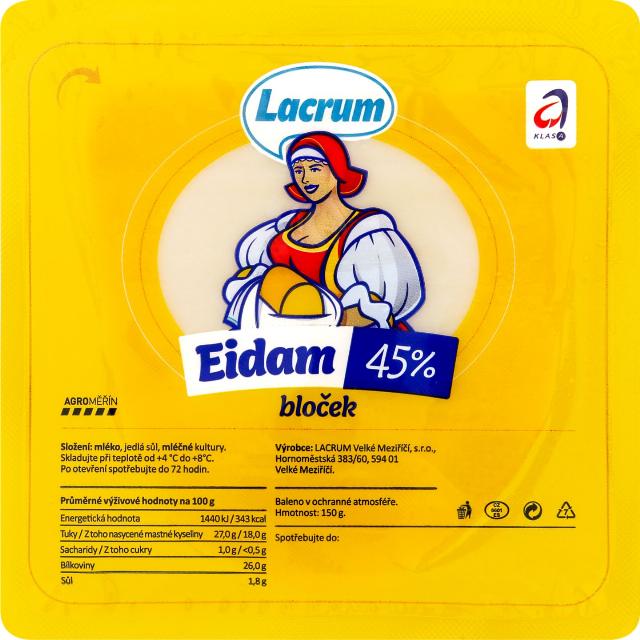 LACRUM Eidam 45% bloček
