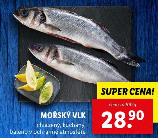 MOŘSKÝ VLK, cena za 100 g 
