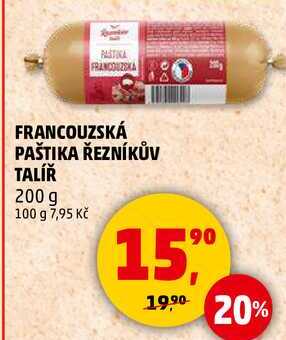 FRANCOUZSKÁ PAŠTIKA ŘEZNÍKŮV TALÍŘ, 200 g 