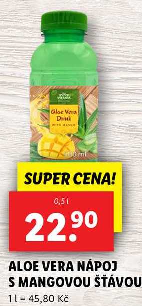 ALOE VERA NÁPOJ S MANGOVOU ŠŤÁVOU, 0,5 l