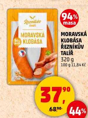 MORAVSKÁ KLOBÁSA ŘEZNÍKŮV TALÍŘ, 320 g 