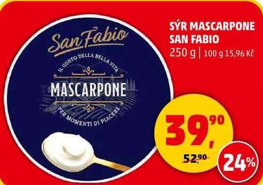 SÝR MASCARPONE SAN FABIO, 250 g 